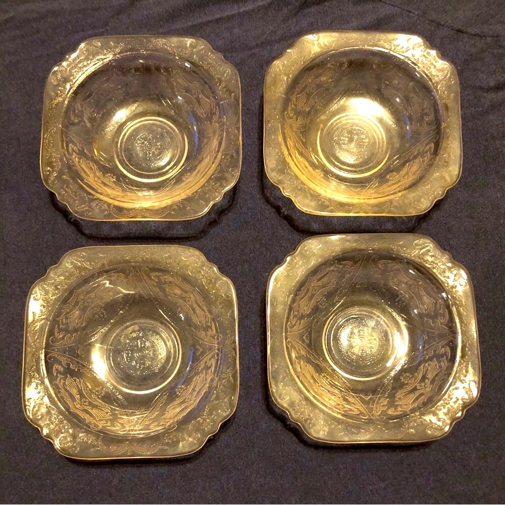 Vintage pink depression “cereal” “soup” bowls.